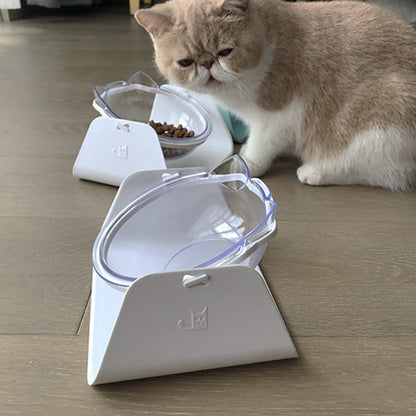 Adjustable pet cat bowl