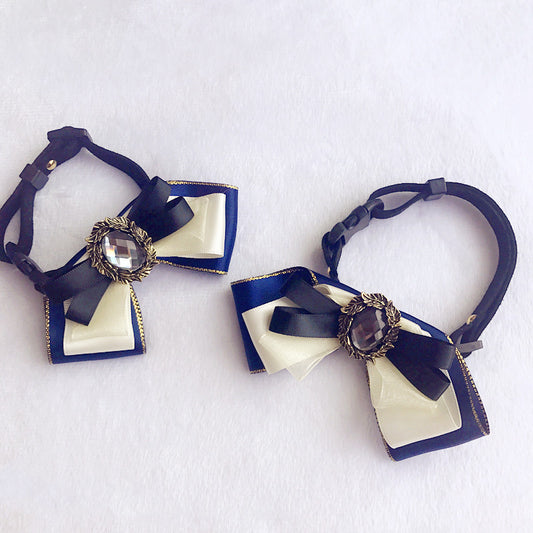 Rabbit Baby Little Gentleman Flower Collar Bow Tie Dog Collar Pet Accessories