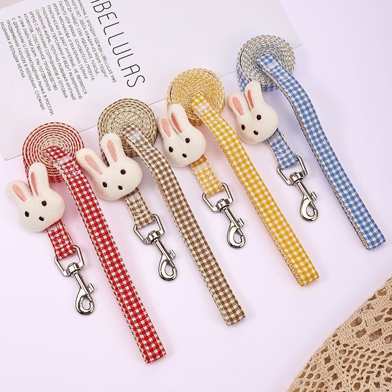 Hand Holding Rope Chest And Back Small And Medium-sized Dog Leash Cute Rabbit