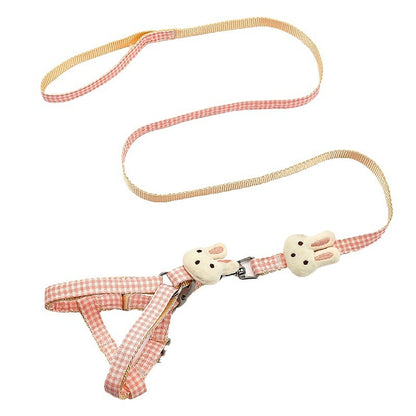 Hand Holding Rope Chest And Back Small And Medium-sized Dog Leash Cute Rabbit