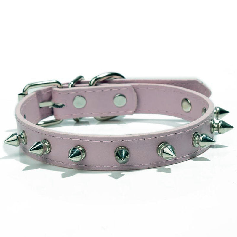 Pet With Multicolor  Pu Leather Dog Collar