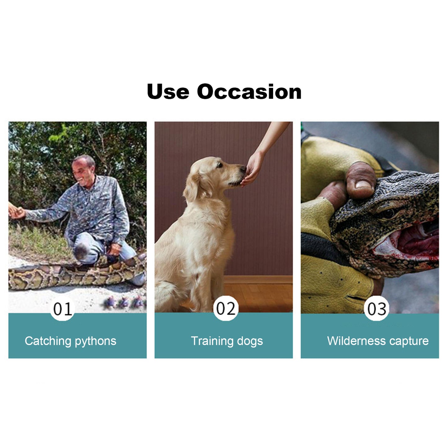 Multi-function Anti-Bite Safety Gloves Ultra Long Leather Pets Grip Biting Protective Gloves For Catch Dog Cat Reptiles Animal