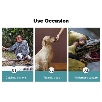 Multi-function Anti-Bite Safety Gloves Ultra Long Leather Pets Grip Biting Protective Gloves For Catch Dog Cat Reptiles Animal