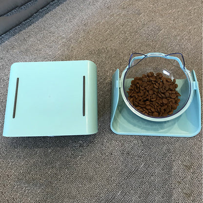 Adjustable pet cat bowl