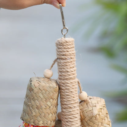 Colorful Shredded Paper Biting Bird Toy