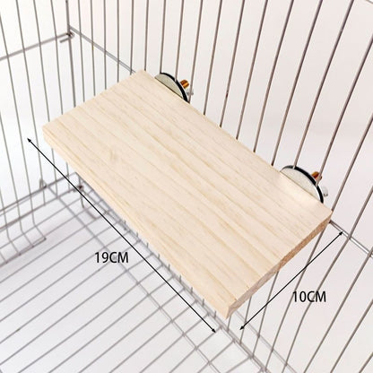 Climbing And Playing Bird Cage Accessories Toy Solid Wood Jumping Platform Standing Board