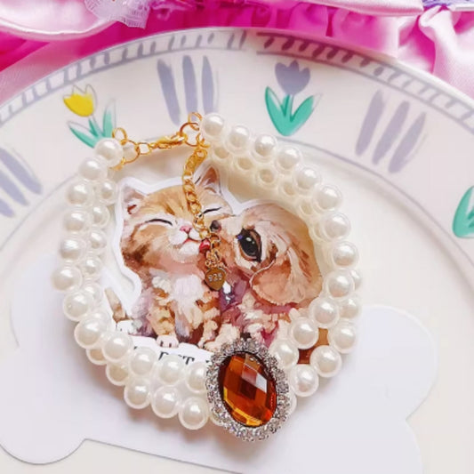 Cat Pet Jewelry Water Drop Pendant Rabbit Necklace