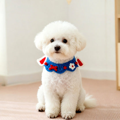 Pet Hand-woven Necklaces, Cute Cat Knitted Necklaces, Kitten Neck Rings, Small Dog Neck Decorations