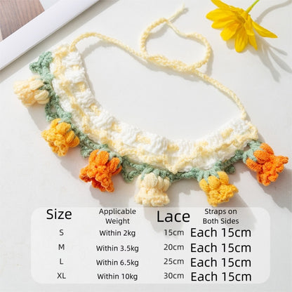 Pet Hand-woven Necklaces, Cute Cat Knitted Necklaces, Kitten Neck Rings, Small Dog Neck Decorations