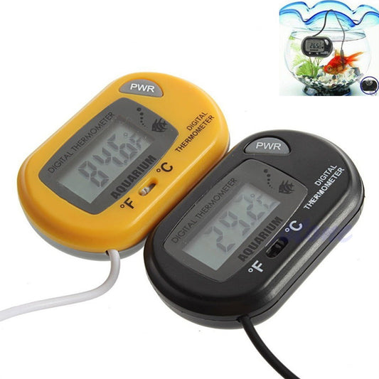Aquarium Fish Tank Reptile Tank Suction Type Diving Pet Box Thermometer