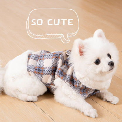 Autumn Winter Thermal Velvet Thick Rabbit Fur Plaid Clothing