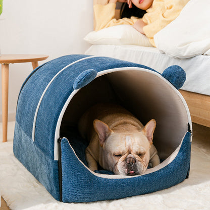 The Kennel Keeps Warm In Winter Removable And Washable House Type Enclosed