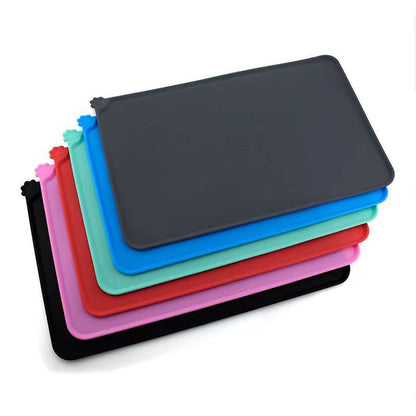 No Plus-sized Silicone Pet Placemat Dog's Paw Pet Cat Dog Food Bowl Pad