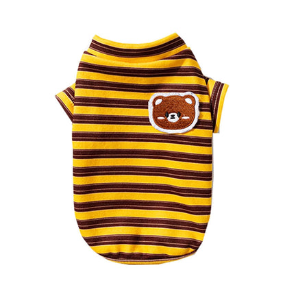 Spring And Autumn Thin Striped Two Feet Apparel Cat Kittens Air-conditioned Room Home Clothes Small Dog Dog Pet Clothes