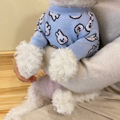 Winter Dog Sweater For Small Dogs Cute Animal Dog Knitted Pullovers Soft Warm Puppy Clothes Fashion Cat Sweater Pet Dog Supplies