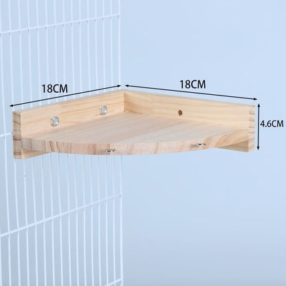 Climbing And Playing Bird Cage Accessories Toy Solid Wood Jumping Platform Standing Board