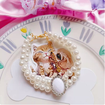 Cat Pet Jewelry Water Drop Pendant Rabbit Necklace