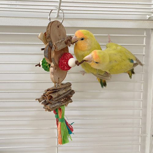 Parrot Bird Bite Toy String Relieving Stuffy Decorative Color Pendant